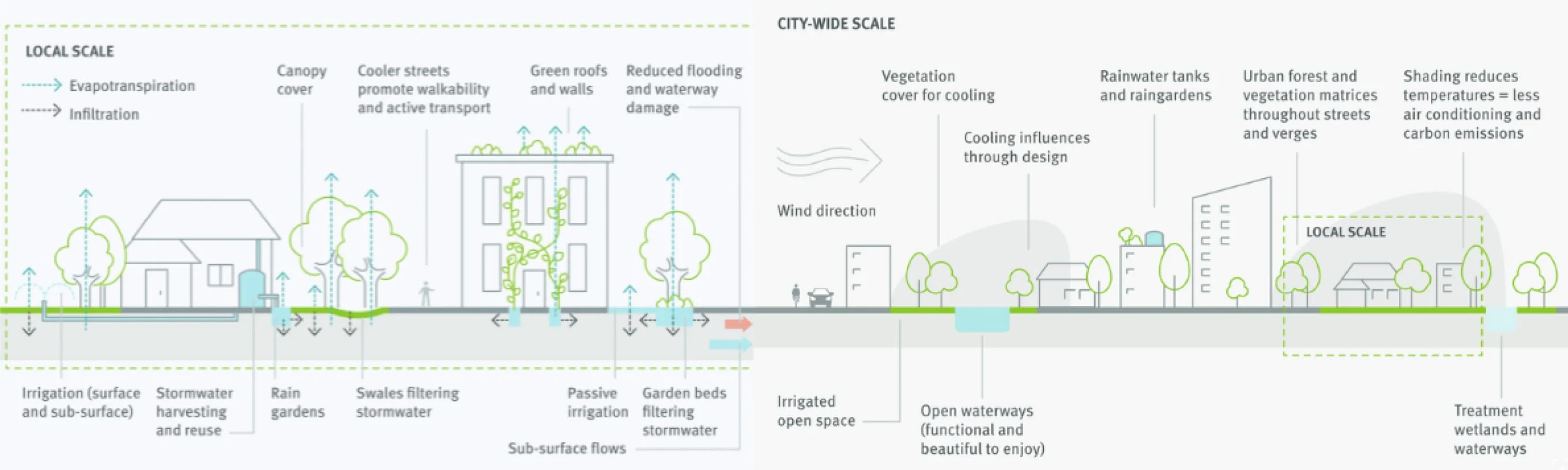 local scale versus city wide scale impact